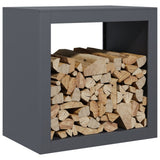Firewood Rack Anthracite 60x40x60 cm Steel - Side View