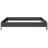 Garden Raised Bed Black 100x100x18.5 cm Steel - 45-Degree Angle