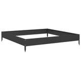 Garden Raised Bed Black 100x100x18.5 cm Steel - Rear View