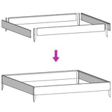 Garden Raised Bed Black 100x100x18.5 cm Steel - Low Angle