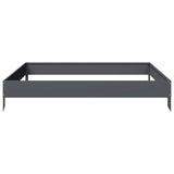 Garden Raised Bed Anthracite 100x100x18.5 cm Steel - Top-Down View