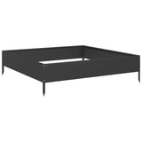 Garden Raised Bed Black 100x100x26 cm Steel - Front View