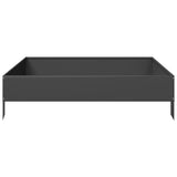 Garden Raised Bed Black 100x100x26 cm Steel - Top-Down View