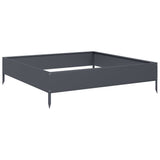 Garden Raised Bed Anthracite 100x100x26 cm Steel - Rear View