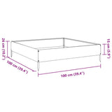Garden Raised Bed Anthracite 100x100x26 cm Steel - Extra Image