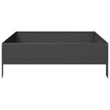 Garden Raised Bed Black 100x100x33.5 cm Steel - Top-Down View