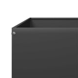 Garden Raised Bed Black 100x100x33.5 cm Steel - Close-Up Angle