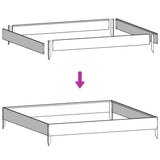 Garden Raised Bed Black 100x100x33.5 cm Steel - Low Angle