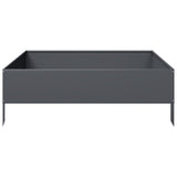 Garden Raised Bed Anthracite 100x100x33.5 cm Steel - Top-Down View