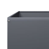 Garden Raised Bed Anthracite 100x100x33.5 cm Steel - Close-Up Angle
