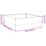 Garden Raised Bed Anthracite 100x100x33.5 cm Steel - Extra Image