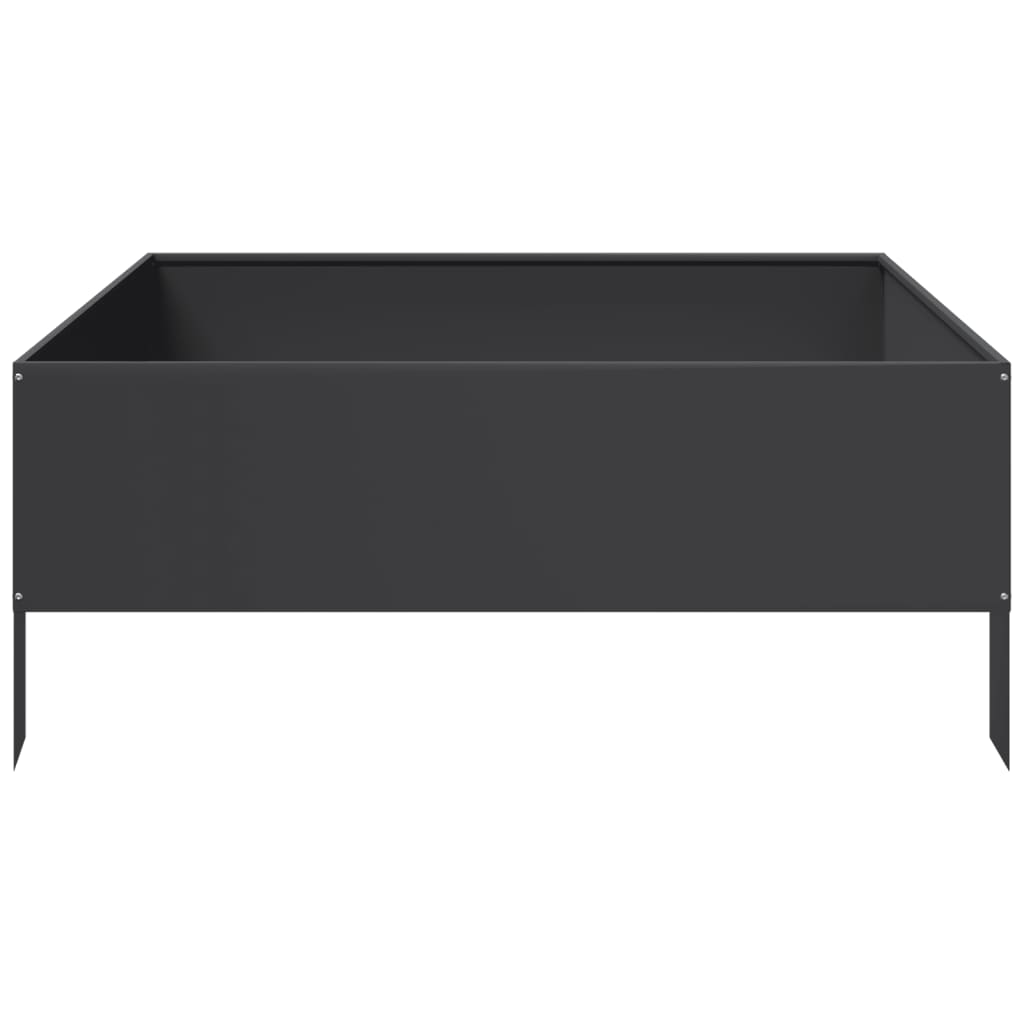 Garden Raised Bed Black 100x100x41 cm Steel