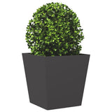Garden Planter Black 40x40x40 cm Steel - Side View
