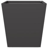 Garden Planter Black 40x40x40 cm Steel - Top-Down View