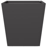 Garden Planter Black 40x40x40 cm Steel - 45-Degree Angle