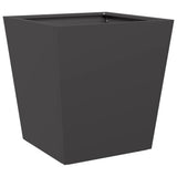 Garden Planter Black 40x40x40 cm Steel - Rear View