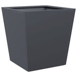 Garden Planter Anthracite 40x40x40 cm Steel - Front View