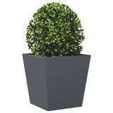 Garden Planter Anthracite 40x40x40 cm Steel - Side View