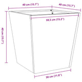 Garden Planter Anthracite 40x40x40 cm Steel - Extra Image