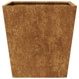 Garden Planter 40x40x40 cm Weathering Steel - 45-Degree Angle