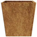 Garden Planter 40x40x40 cm Weathering Steel - Rear View