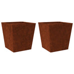 Garden Planters 2 pcs 40x40x40 cm Weathering Steel