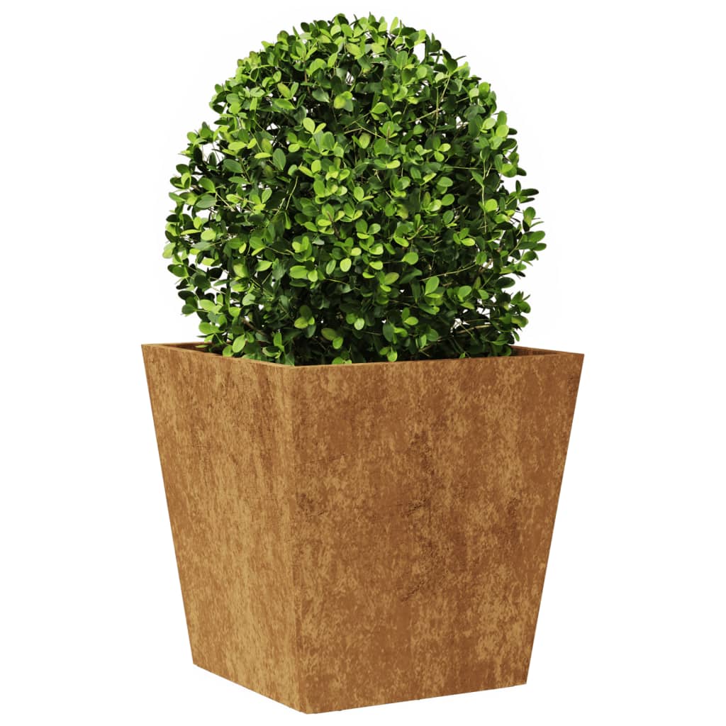 Garden Planters 2 pcs 40x40x40 cm Weathering Steel