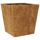 Garden Planters 2 pcs 40x40x40 cm Weathering Steel - Rear View