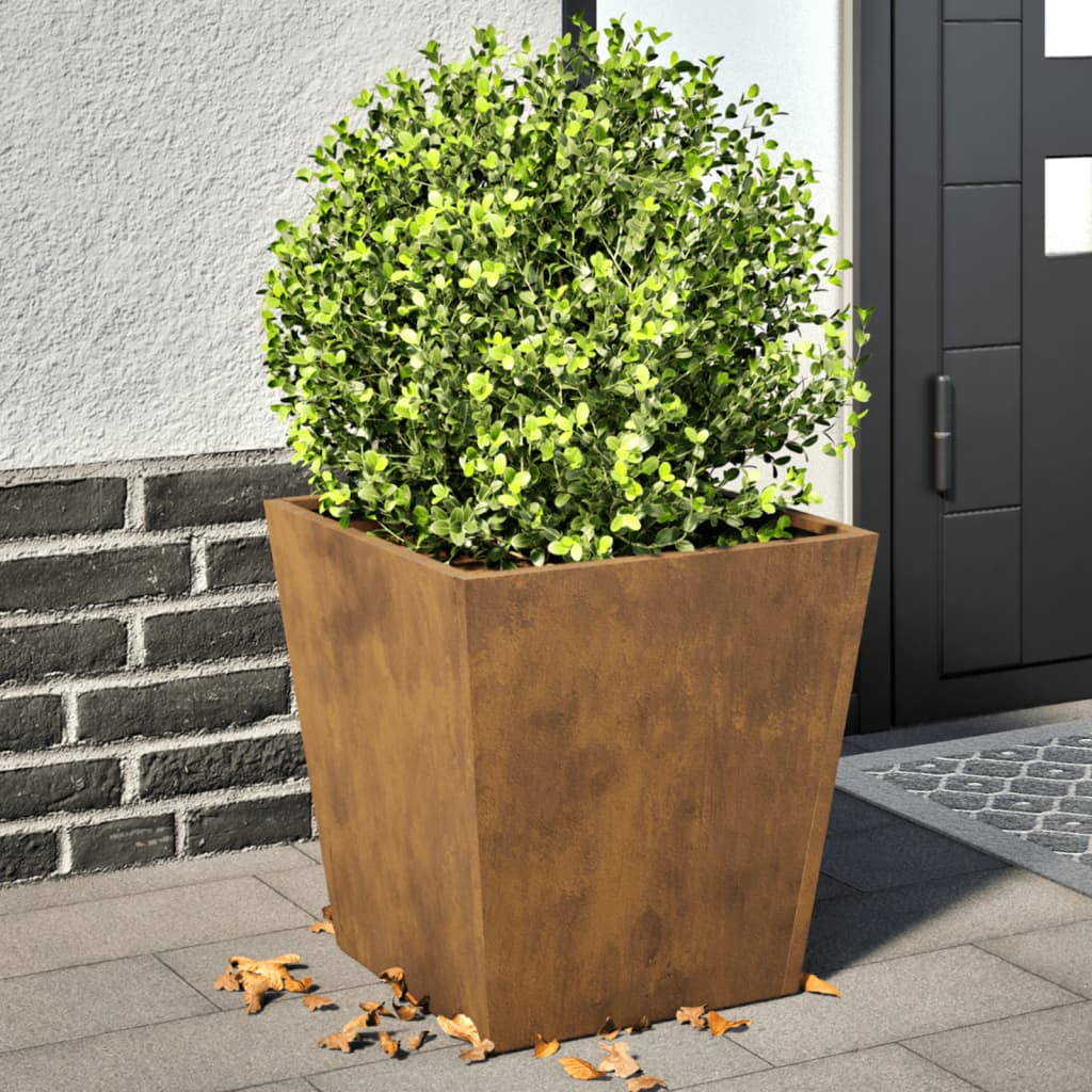 Garden Planters 2 pcs 40x40x40 cm Weathering Steel