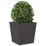 Garden Planter Black 50x50x50 cm Steel - Side View