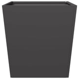 Garden Planter Black 50x50x50 cm Steel - Top-Down View