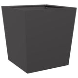 Garden Planter Black 50x50x50 cm Steel - Rear View