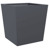 Garden Planter Anthracite 50x50x50 cm Steel - Front View