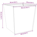 Garden Planter Anthracite 50x50x50 cm Steel - Extra Image