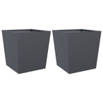 Garden Planters 2 pcs Anthracite 50x50x50 cm Steel