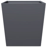 Garden Planters 2 pcs Anthracite 50x50x50 cm Steel - Rear View