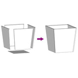 Garden Planters 2 pcs Anthracite 50x50x50 cm Steel - Extra Image