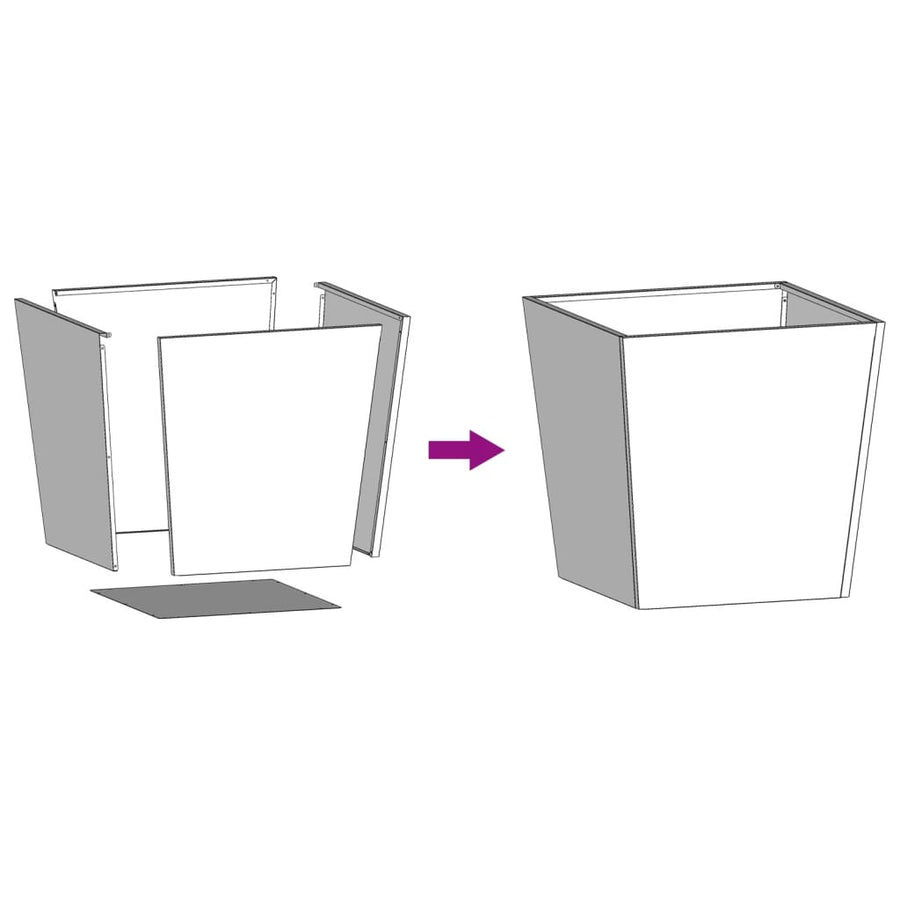 Garden Planters 2 pcs Anthracite 50x50x50 cm Steel