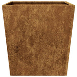 Garden Planter 50x50x50 cm Weathering Steel - 45-Degree Angle