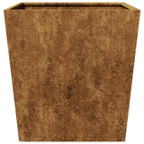 Garden Planter 50x50x50 cm Weathering Steel - Rear View