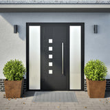 Garden Planters 2 pcs 50x50x50 cm Weathering Steel - Side View