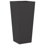 Garden Planters 2 pcs Black 35x35x75 cm Steel