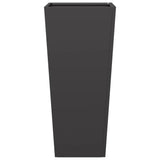 Garden Planters 2 pcs Black 35x35x75 cm Steel