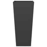 Garden Planters 2 pcs Black 35x35x75 cm Steel
