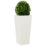 Garden Planters 2 pcs White 35x35x75 cm Steel