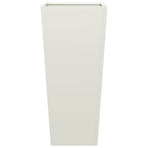 Garden Planters 2 pcs White 35x35x75 cm Steel