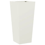 Garden Planters 2 pcs White 35x35x75 cm Steel
