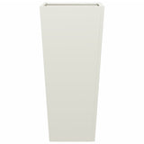 Garden Planters 2 pcs White 35x35x75 cm Steel