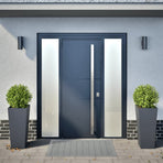 Garden Planters 2 pcs Anthracite 35x35x75 cm Steel