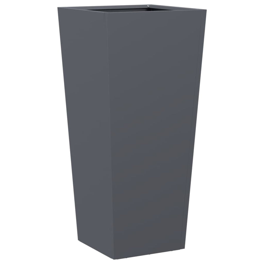 Garden Planters 2 pcs Anthracite 35x35x75 cm Steel